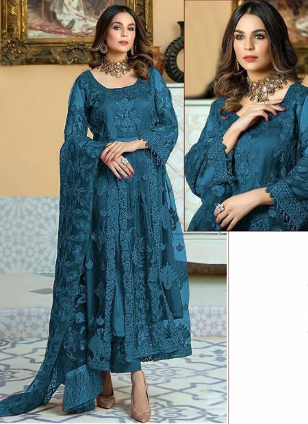 Blue KF 122 New Latest Designer Silk Exclusive Salwar Suit Collection 122 D